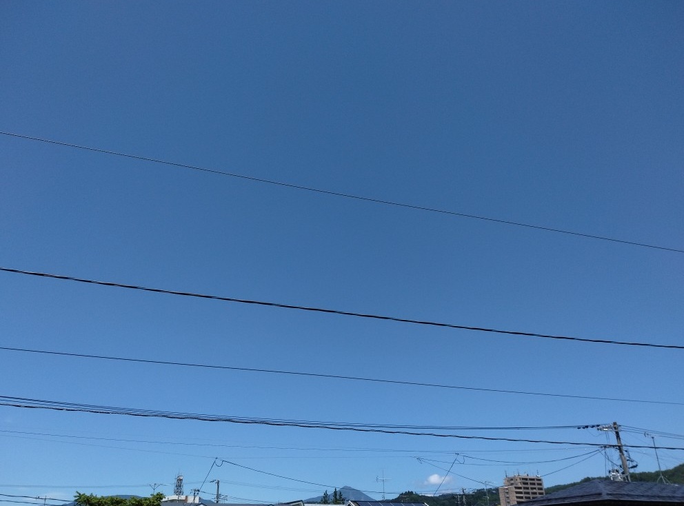 磐梯山と青空